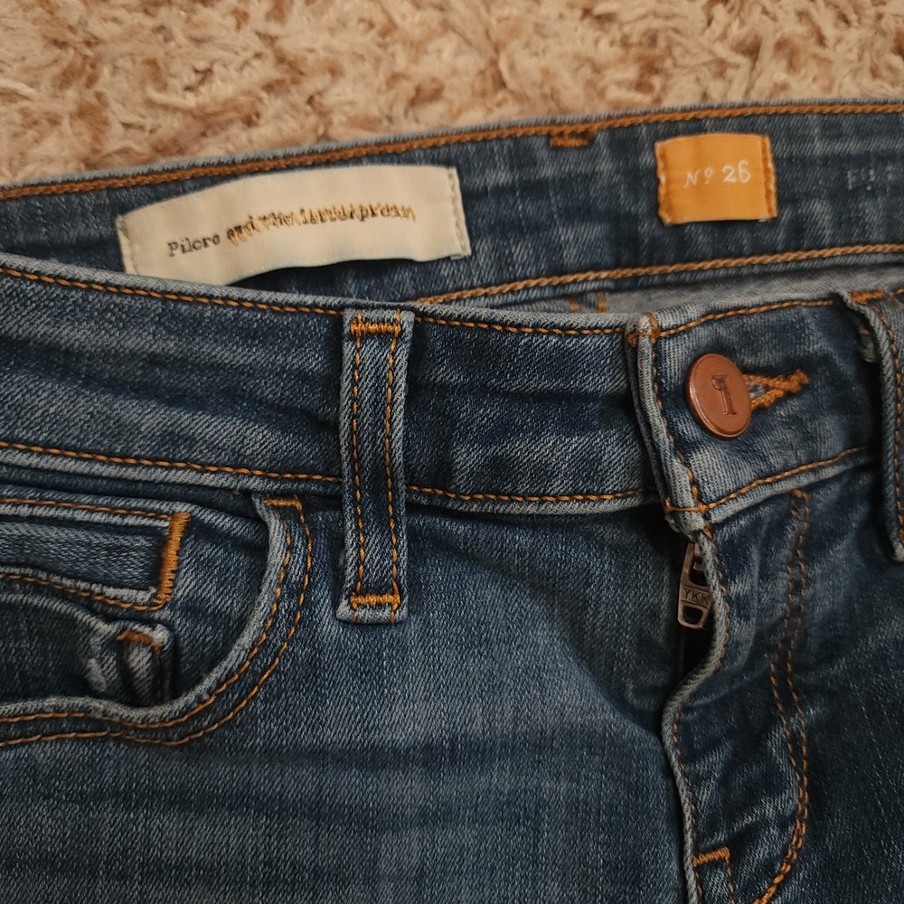 Pilcro and the Letterpress Jeans Womens 26 Blue Bootcut Mid Rise Medium Wash